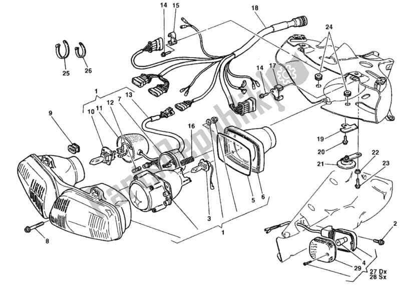 Todas las partes para Faro de Ducati Superbike 748 SPS 1998